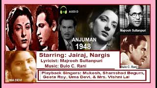 1948Anjuman09Uma DeviVishni LalChorusBachke Kahan JaaogiBulo C Rani [upl. by Lucius]