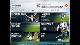 FIFA 14 Android Unlocked  Squads Updated💎 [upl. by Sidnac]