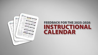 2025  2026 Instructional Calendar Options [upl. by Tuppeny]