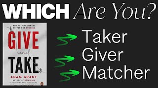 Are You a Giver Taker or Matcher  Adam Grant [upl. by Greeson354]