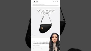 WATCH THIS BEFORE GETTING THE NEW DIOR SADDLE SHOULDER POUCH [upl. by Elianore242]