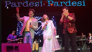 Pardesi Pardesi  Kumar SanuUdit Narayan and Alka Yagnik Live Concert  Raja Hindustani [upl. by Nedaj]