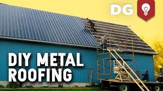 How To Install DIY Metal Roofing House or Barn [upl. by Inga820]