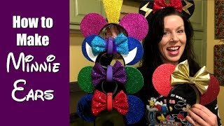 How to make Minnie Mouse Ears for runDisney or other races [upl. by Ytoc]