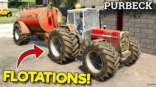 HOW WILL IT HANDLE THE MUD FLOTATION SLURRY SETUP  PURBECK FARMING SIMULATOR 22  Episode 6 [upl. by Kempe]