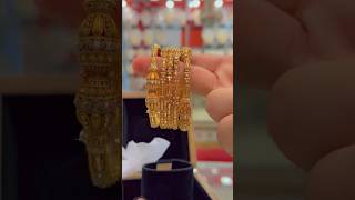 Latest gold bangles set design bangles gold wedding jewellery newdesign stonebanglesdubaigold [upl. by Azriel]