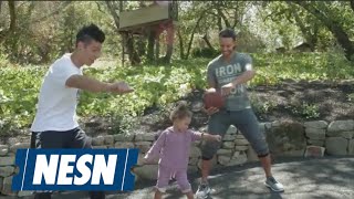 Riley Curry Teaches Jeremy Lin To Nae Nae In How To Fit In The NBA [upl. by Peckham]