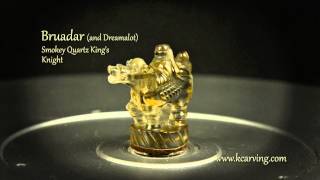 Smokey Quartz Viking Chess Set Pieces  Knights [upl. by Drida276]