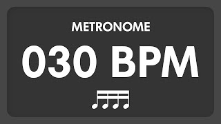 30 BPM  Metronome  16th Notes [upl. by Oisangi]