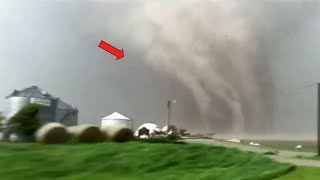 Giant Tornado Funnel Destroys Greenfield Iowa Tornado Damage Caught on Camera [upl. by Nitsir]