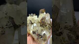 Amazing Yellow quartz with siderite combined from skardu mines karakoramgems quartz gemstone [upl. by Anida728]