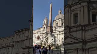 Piazza Navona  Rome  Italy 🇮🇹 walkingtour 4k 60fps fullhd tickettowalk italy rome [upl. by Drona40]