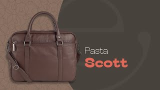 Pasta masculina executiva de couro Scott [upl. by Naugal]