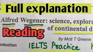 ielts reading tips and tricks  alfred wagner science ielts reading answers  ielts Reading Tips [upl. by Orazio810]