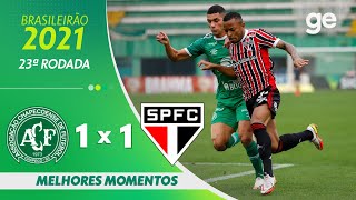 CHAPECOENSE 1 X 1 SÃO PAULO  MELHORES MOMENTOS  23ª RODADA BRASILEIRÃO 2021  geglobo [upl. by Nivad]