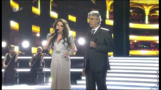 Sarah Brightman amp Andrea Bocelli  quotTime To Say Goodbyequot  live on German TV April 13 2013 [upl. by Asylla]