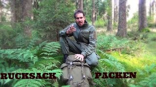 Outdoor Ausrüstung 26  RucksackInhalt für 3 Tage  wie einpacken [upl. by Anayra]