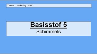 VMBO HAVO 1  Ordening  5 Schimmels  8e editie  MAX [upl. by Lyrpa]