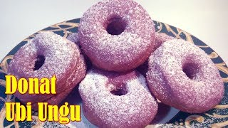 Cara Membuat Donat Ubi Ungu  Resep Donat Ubi [upl. by Aamsa]