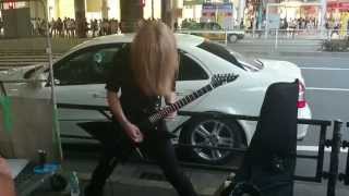 Guitarist Ryoji quotRYUJIN ex GYZEquot at Shibuya Tokyo 15 Aug 2015 [upl. by Etnud]