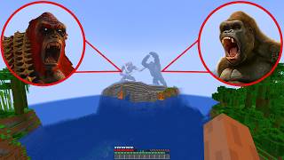 King Kong vs Skar King in Minecraft [upl. by Anilac]