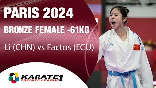 Best Bouts of Paris 2024  Li CHN vs Factos ECU  WORLD KARATE FEDERATION [upl. by Gillespie58]