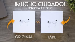 Unboxing amp Comparación AirPods PRO Reales VS Falsos  Mucho CUIDADO [upl. by Llenrag]