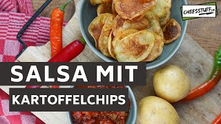 Fruchtige Salsa mit knusprigen Kartoffelchips  Selbstgemacht  Sensationell  Rezept [upl. by Rory]