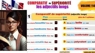 Comparatif de Supériorité ADJECTIFS LONGS more … than plus …que [upl. by Hairej818]