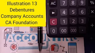 Illustration 13  Debentures  Company accounts  CA Foundation [upl. by Lakim575]