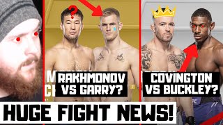 OFFICIAL Shavkat Rakhmonov vs Ian Garry Colby Covington vs Joaquin Buckley MMA News Reaction [upl. by Anirtik]