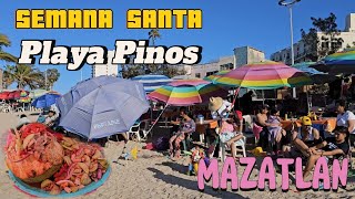 SEMANA SANTA 2024 MAZATLAN UN RICO MARISCOCO EN PLAYA PINOS [upl. by Eihtak]