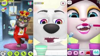 My Talking Angela VS My Talking Tom VS My Talking Dog 2 Gameplay Great Makeover for Childr [upl. by Mylan72]