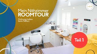 Nähzimmer Roomtour  Teil 1  Einrichten Organisieren und Ordnung halten mit IKEA Küchenmöbeln [upl. by Eppesiug]