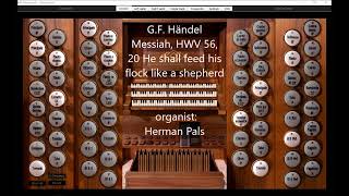 GF Händel Messiah 20 He shall feed his flock like a shepherd Sonarte organ Hauptwerk Alessandria [upl. by Tanny]