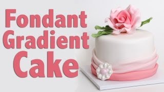 How to make a Fondant Ombré Cake  Cake Tutorial [upl. by Kerns]