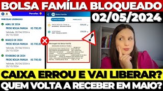 🚨0205 BOLSA FAMÍLIA BLOQUEADO CAIXA ERROU E VAI DESBLOQUEAR OS PAGAMENTOS QUEM SERÁ DESBLOQUEADO [upl. by Ymeon]