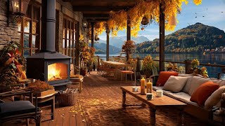 Stress Relief with Warm Jazz Music 🍂 Cozy Fall Coffee Shop Ambience  Smooth Jazz Instrumental Music [upl. by Ced452]