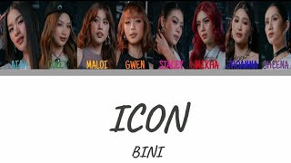 BINI  ICON LYRICS [upl. by Rai]