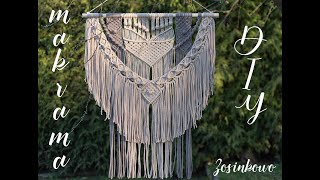 Makrama na ścianę DIY jak zrobić macrame tutorial [upl. by Ahsinrad105]