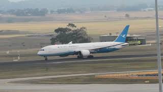 Xiamen Airlines taking off  Melbourne Airport 15424 [upl. by Onahpets353]