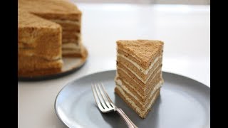 Russian Honey Cake recipe Medovik [upl. by Ocirema]