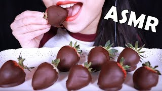 ASMR Eating Chocolate Covered Strawberries  BIG BITES  ASMR Trigger Videos  ASMR FOOD Abbey ASMR [upl. by Maxey682]