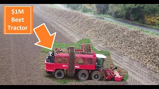 Sugar beet harvest using 500K Tractor 45 second montage [upl. by Nary]