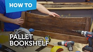 How to build a DIY pallet bookshelf [upl. by Vala]