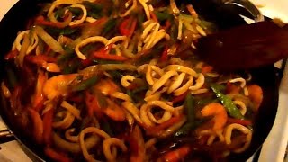 Recette de Calamar  Légumes Calamar amp Crevettes Sautées  Cuisine Chinoise [upl. by Pember]