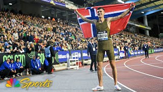 Jakob Ingebrigtsen bests Timothy Cheruiyot Cole Hocker in 1500m at Diamond League  NBC Sports [upl. by Abbye418]