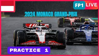 🔴F1 LIVE  2024 MONACO GP  FP1  Live data and Commentary Circuit de Monaco [upl. by Reffinej]