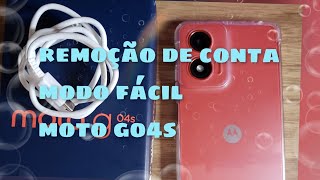 smartphone remoção de conta Google modo fácil moto g04s [upl. by Maxi]