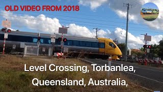 Level Crossing Torbanlea Queensland Australia Before Signage Replacement [upl. by Ulla]